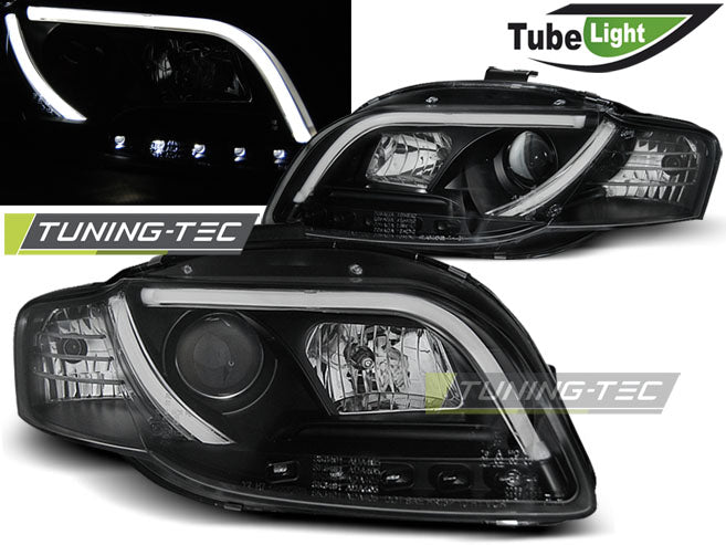 Tuning-Tec LED Tagfahrlicht Scheinwerfer für Audi A4 B7 05-08 schwarz LTI