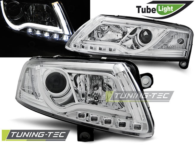 Tuning-Tec LED Tagfahrlicht Scheinwerfer für Audi A6 C6 (4F) 04-08 chrom LTI