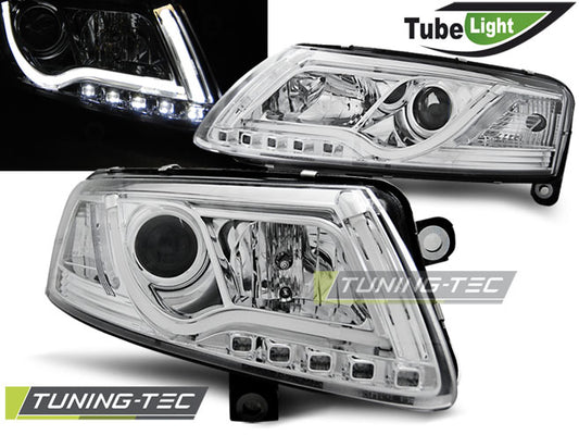 Tuning-Tec LED Tagfahrlicht Scheinwerfer für Audi A6 C6 (4F) 04-08 chrom LTI