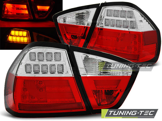 Tuning-Tec LED Lightbar Rückleuchten für BMW 3er E90 05-08 rot/klar