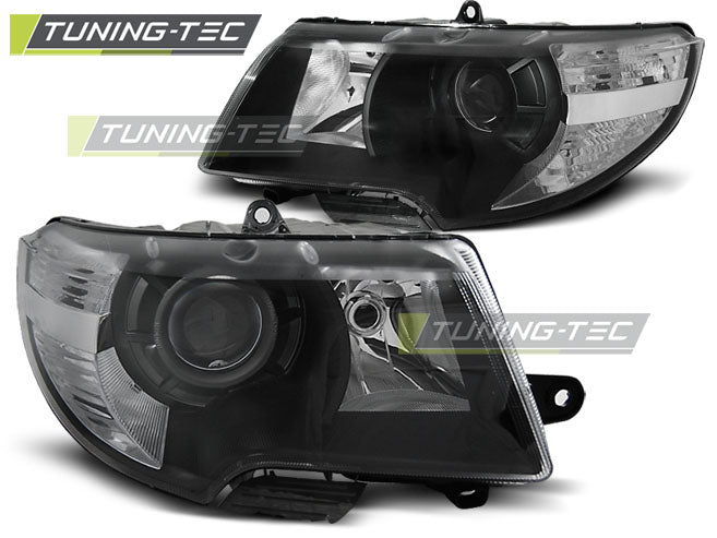 Tuning-Tec Xenon Look Klarglas Scheinwerfer für Skoda Superb 08-12 schwarz