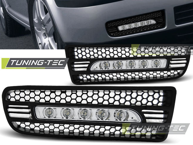 Tuning-Tec LED Tagfahrlicht-Nebelscheinwerfer Blende für VW Golf IV 97-06 schwarz