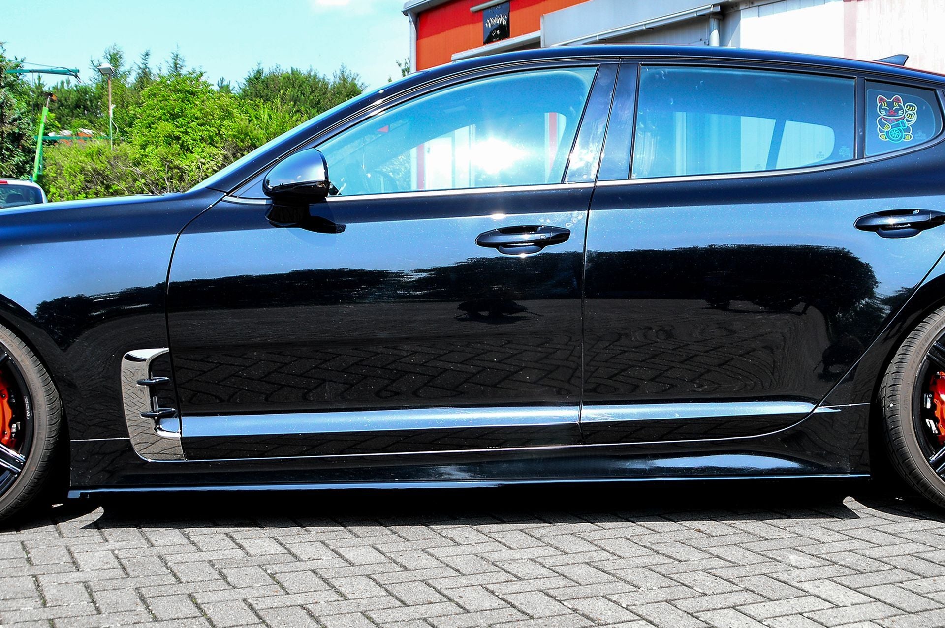 Seitenschwellersatz ABS Kia Stinger CK Ab Bj.:2017- Schwarz Matt