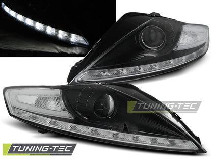 Tuning-Tec LED Tagfahrlicht Scheinwerfer für Ford Mondeo MK2 07-10 schwarz