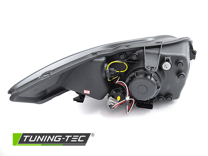 Tuning-Tec LED Tagfahrlicht Scheinwerfer für Ford Mondeo 07-10 schwarz mit LED Blinker