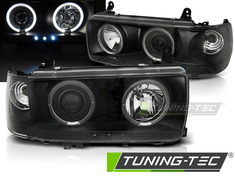 Tuning-Tec Angel Eyes Scheinwerfer für Toyota Land Cruiser FJ80 90-97 schwarz