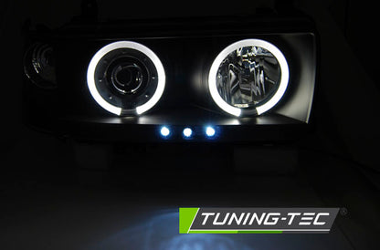Tuning-Tec Angel Eyes Scheinwerfer für Toyota Land Cruiser FJ80 90-97 schwarz