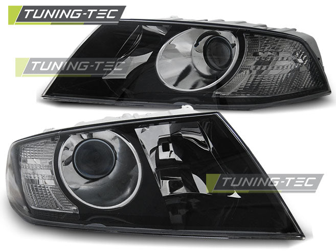 Tuning-Tec Xenon Look Klarglas Scheinwerfer für Skoda Octavia 1 (1U) 04-08 schwarz