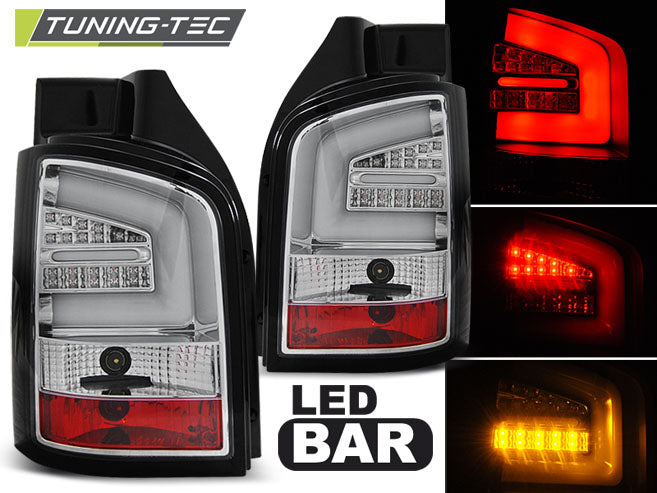 Tuning-Tec LED Lightbar Rückleuchten für VW T5 GP 10-15 chrom/klar