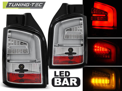 Tuning-Tec LED Lightbar Rückleuchten für VW T5 GP 10-15 chrom/klar