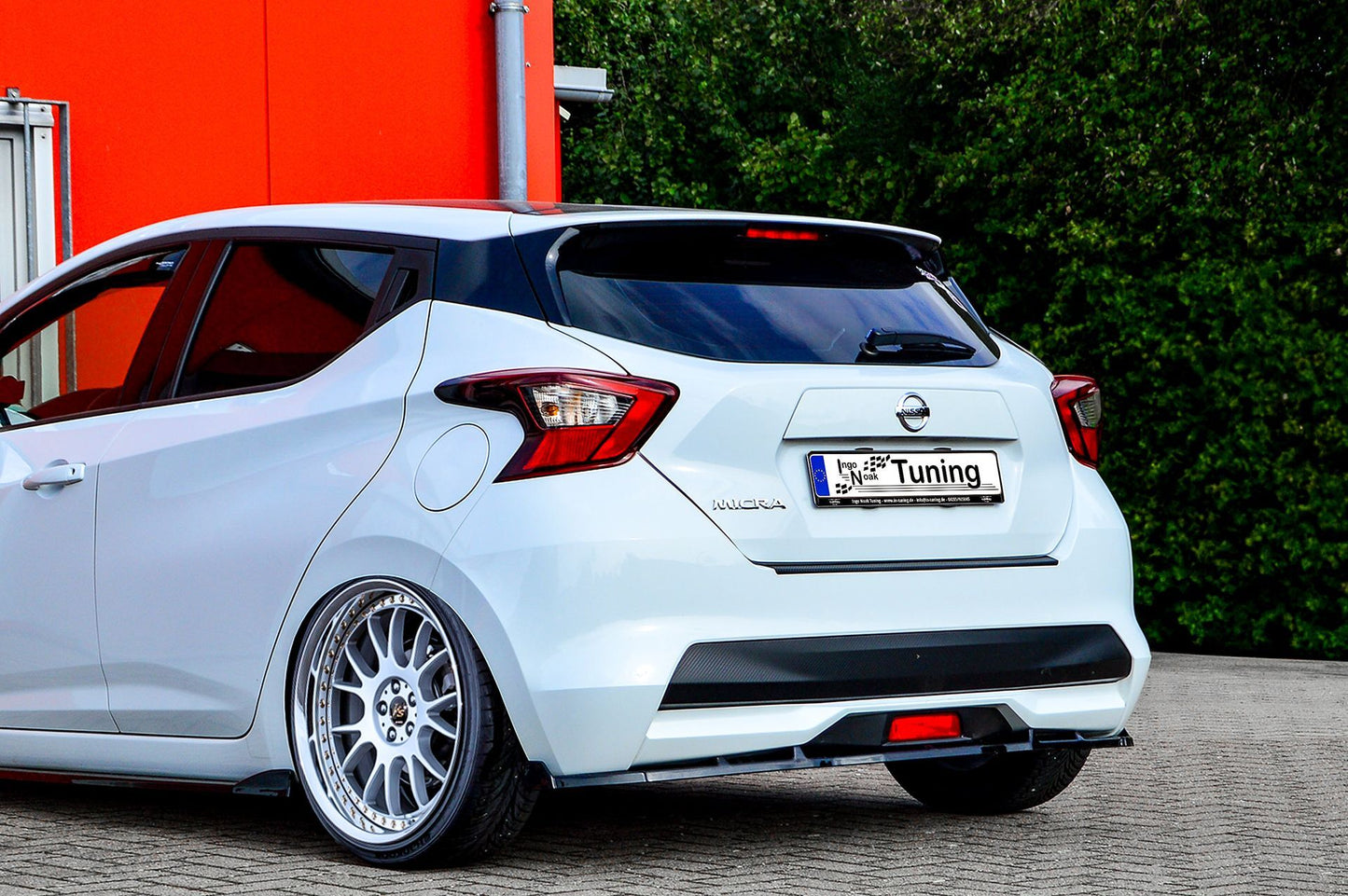 CUP Heckansatz ABS mit Seitenwing Nissan Micra K14 Bj.:2017-2022 Schwarz Matt
