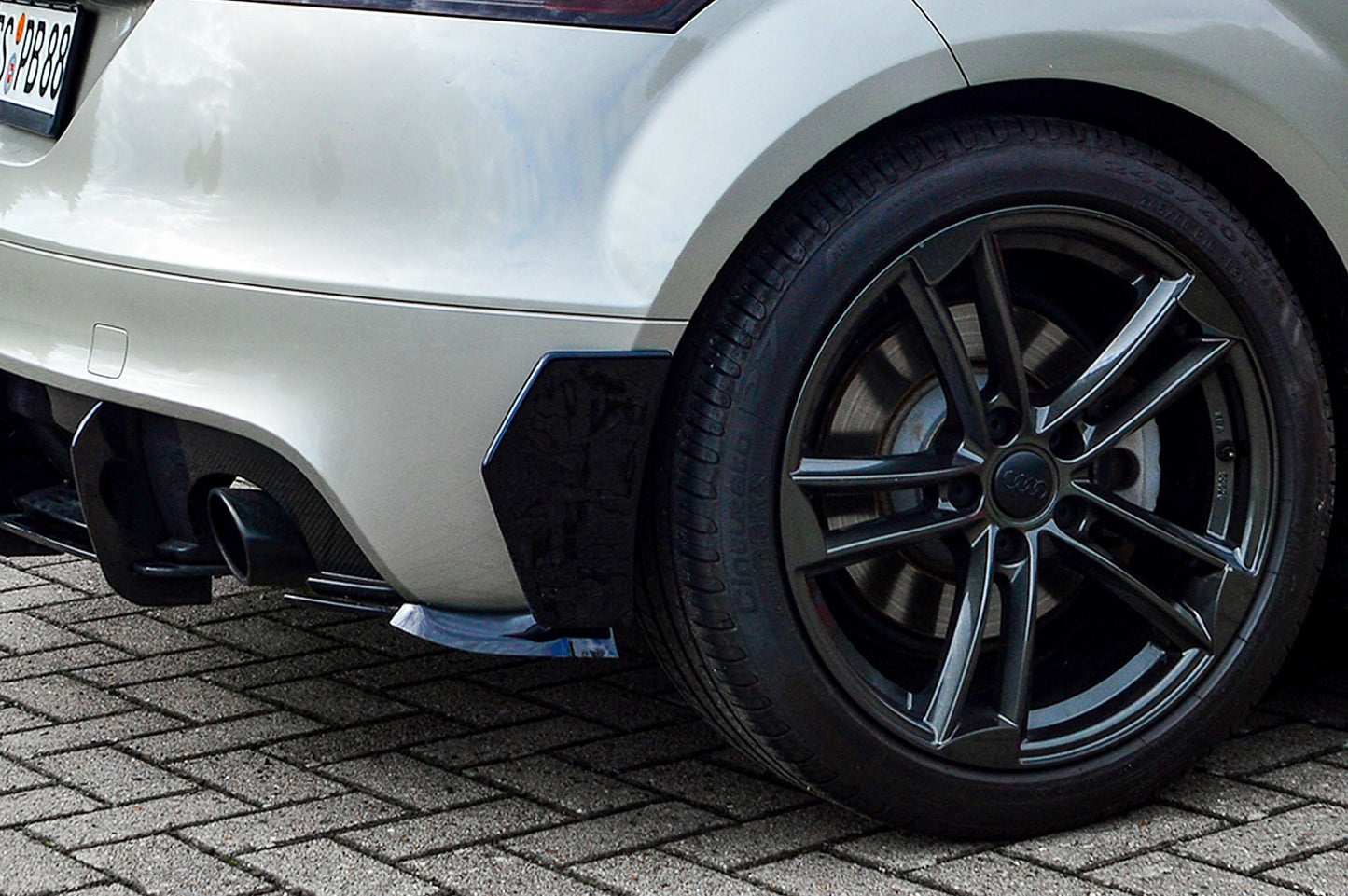 Hintere Seiten Flaps/Flicks Audi TT 8J S-Line Ab Bj.: 2006-2014 Schwarz Glanz