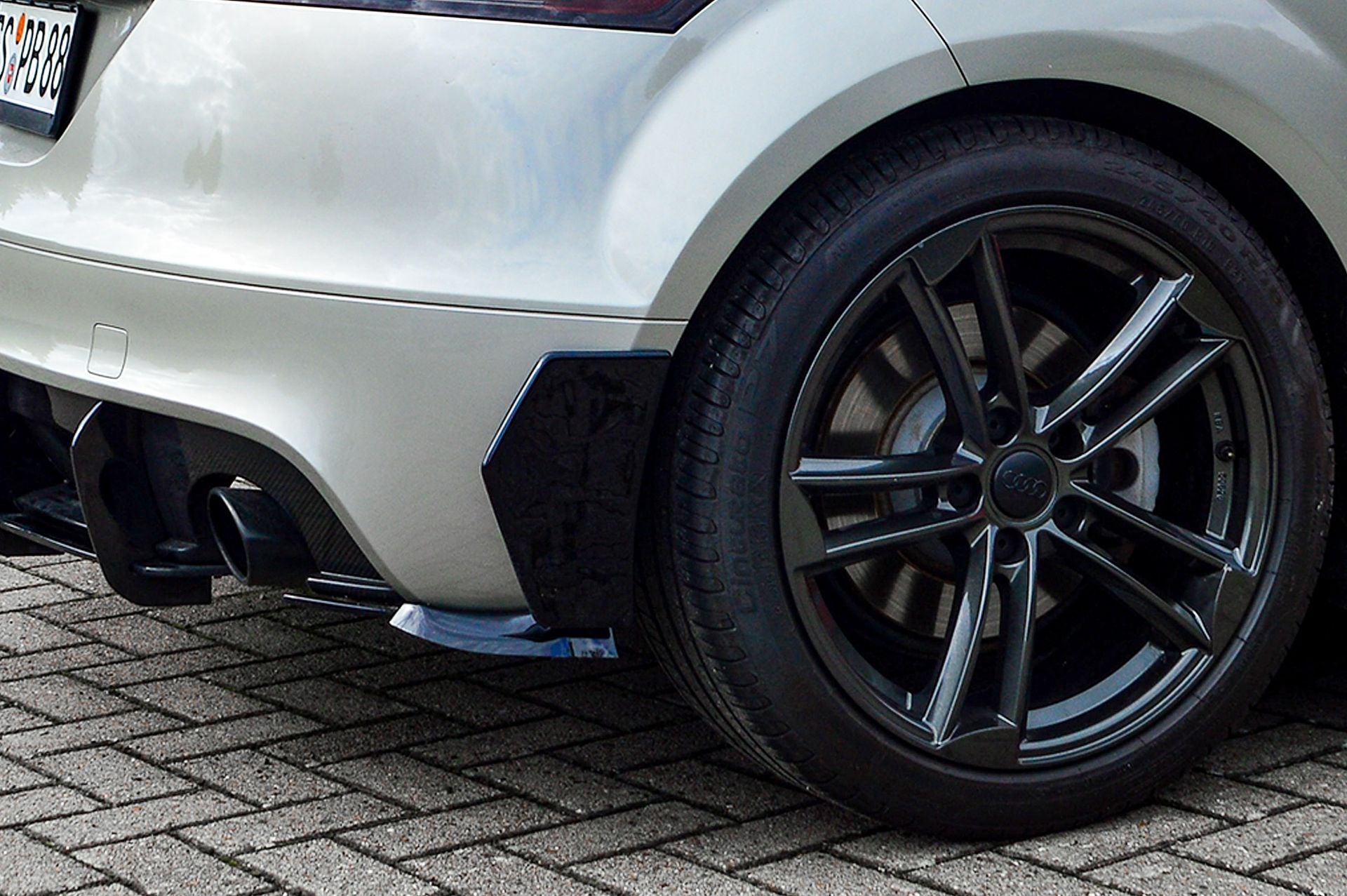 Hintere Seiten Flaps/Flicks Audi TT 8J S-Line Ab Bj.: 2006-2014 Schwarz Glanz