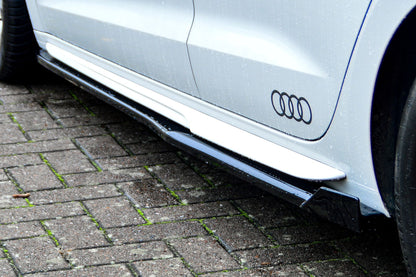 CUP Seitenschwellersatz mit Wing vorne/hinten Audi A1 (GB) Schwarz Glanz