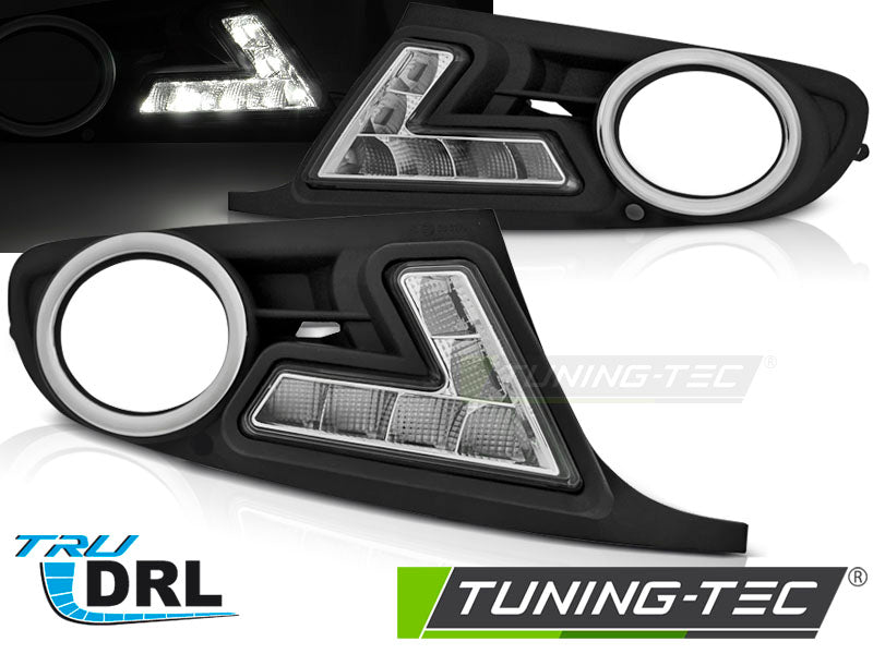 Tuning-Tec LED Tagfahrlicht-Nebelscheinwerfer Blende für VW Golf VI 08-13 schwarz