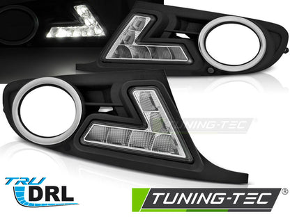 Tuning-Tec LED Tagfahrlicht-Nebelscheinwerfer Blende für VW Golf VI 08-13 schwarz