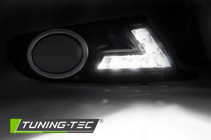 Tuning-Tec LED Tagfahrlicht-Nebelscheinwerfer Blende für VW Golf VI 08-13 schwarz