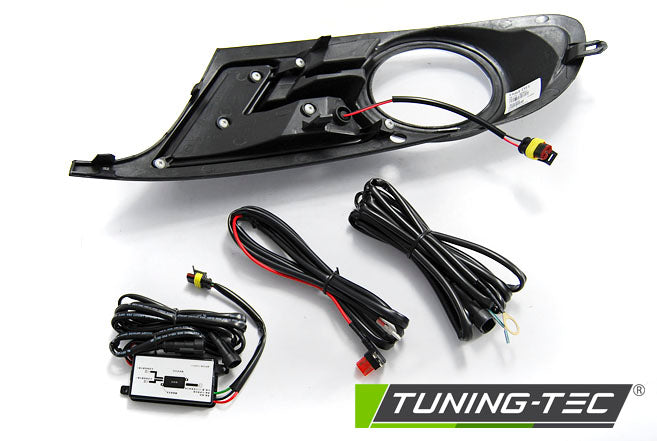Tuning-Tec LED Tagfahrlicht-Nebelscheinwerfer Blende für VW Golf VI 08-13 schwarz