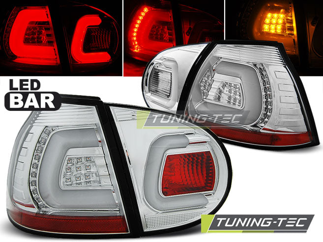 Tuning-Tec LED Lightbar Rückleuchten für VW Golf 5 (V) 03-09 chrom/klar