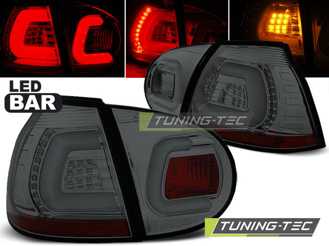 Tuning-Tec LED Lightbar Rückleuchten für VW Golf 5 (V) 03-09 chrom/rauch