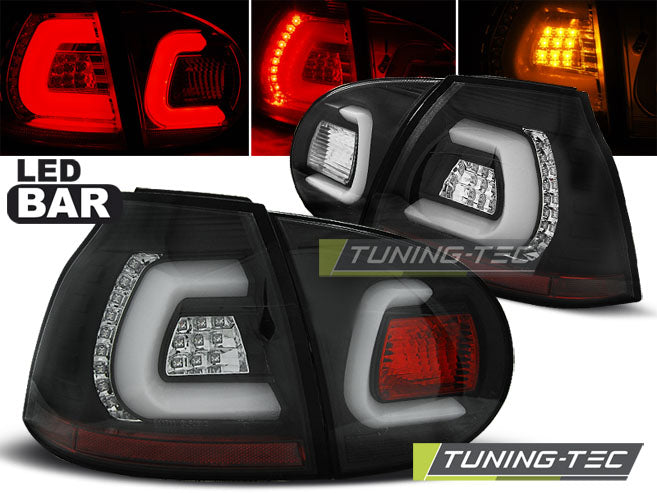 Tuning-Tec LED Lightbar Rückleuchten für VW Golf 5 (V) 03-09 schwarz/klar