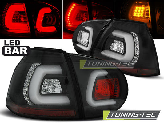 Tuning-Tec LED Lightbar Rückleuchten für VW Golf 5 (V) 03-09 schwarz/klar