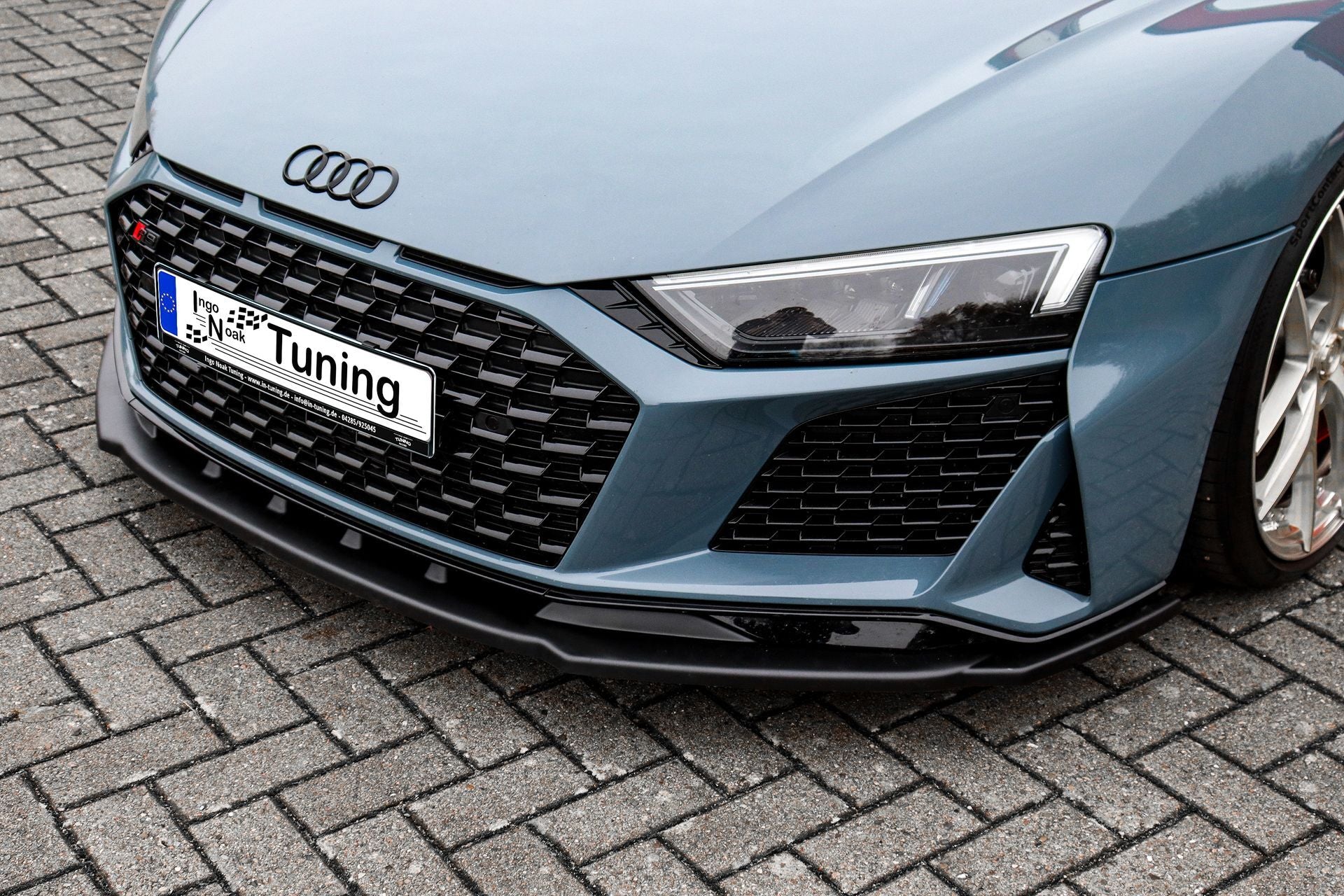 CUP Frontspoilerlippe ABS Audi R8, 4S Coupe + Roadster Schwarz Matt