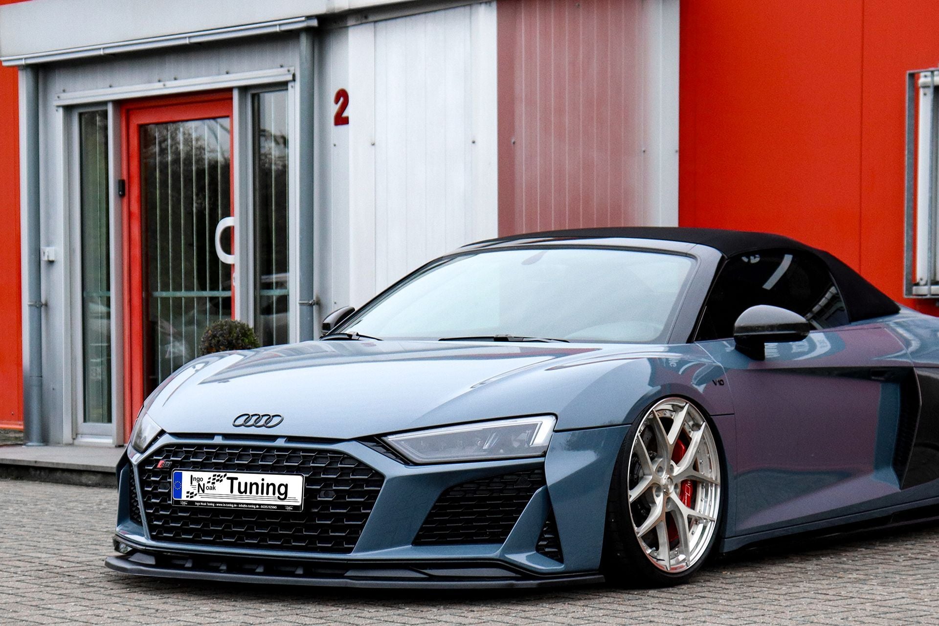 CUP Frontspoilerlippe ABS Audi R8, 4S Coupe + Roadster Schwarz Matt