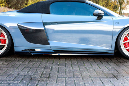 CUP Seitenschwellersatz Wing Audi R8, 4S Coupe + Roadster Schwarz Glanz