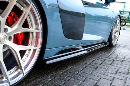 CUP Seitenschwellersatz Wing Audi R8, 4S Coupe + Roadster Schwarz Glanz
