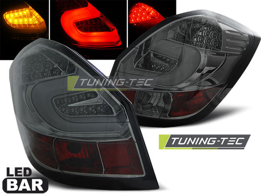 Tuning-Tec LED Lightbar Rückleuchten für Skoda Fabia 2 (5J) 3 und 5 Türer / Kombi 07-14 rauch