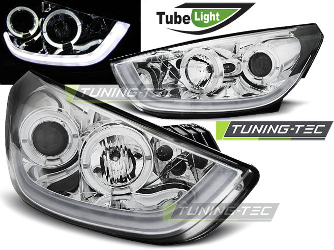 Tuning-Tec LED Tagfahrlicht Scheinwerfer für Hyundai Tucson / IX35 10-13 chrom