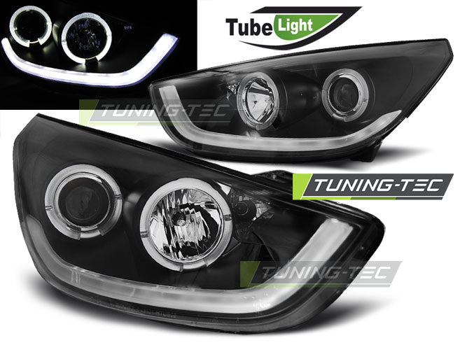 Tuning-Tec LED Tagfahrlicht Scheinwerfer für Hyundai Tucson / IX35 10-13 schwarz