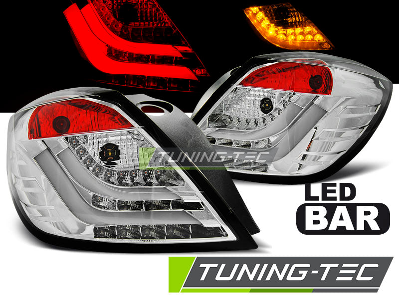 Tuning-Tec LED Lightbar Rückleuchten für Opel Astra H GTC (3-Türer) 04-09 chrom