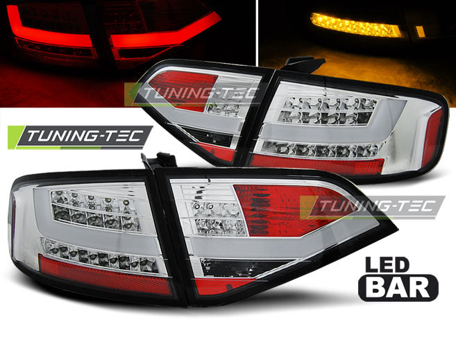 Tuning-Tec LED Lightbar Rückleuchten für Audi A4 B8 (8K) Limousine 08-11 chrom