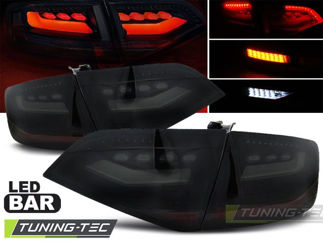 Tuning-Tec Voll LED Lightbar Rückleuchten für Audi A4 B8 (8K) Limousine 08-11 schwarz/rauch