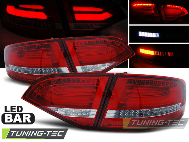 Tuning-Tec Voll LED Lightbar Rückleuchten für Audi A4 B8 (8K) Avant 08-11 rot/klar