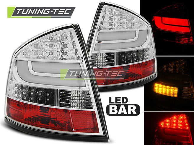 Tuning-Tec LED Lightbar Rückleuchten für Skoda Octavia 2 (1Z) Limousine 04-12 rot/klar