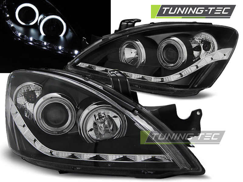 Tuning-Tec LED Tagfahrlicht Scheinwerfer für Mitsubishi Lancer VII 04-07 schwarz