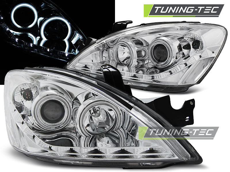 Tuning-Tec LED Tagfahrlicht Scheinwerfer für Mitsubishi Lancer VII 04-07 chrom