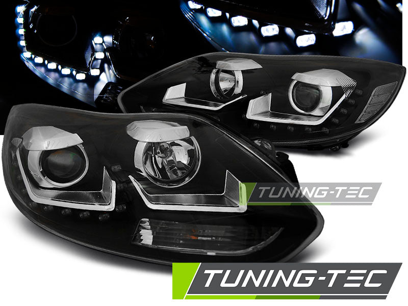 Tuning-Tec LED Tagfahrlicht Scheinwerfer für Ford Focus MK3 11-14 schwarz