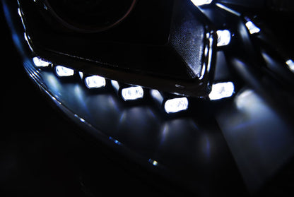 Tuning-Tec LED Tagfahrlicht Scheinwerfer für Ford Focus MK3 11-14 schwarz