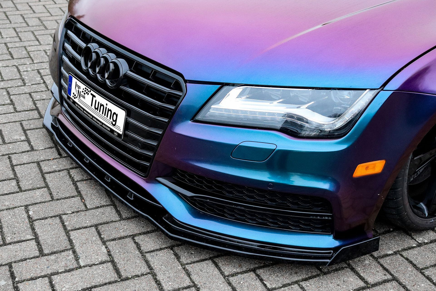 CUP Frontspoilerlippe ABS mit Seitenwing Audi A7 S-Line + S7 C7 Carbon