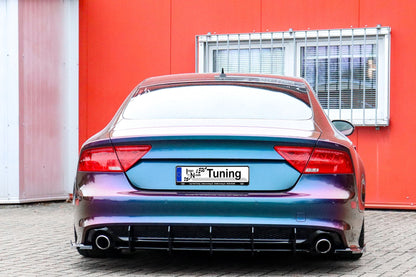 Gefräster Heckansatz Audi A7 S-Line + S7 C7 Bj.: 2010-2014 Schwarz Matt