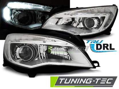Tuning-Tec LED Tagfahrlicht Scheinwerfer für Opel Astra J 10-12 chrom