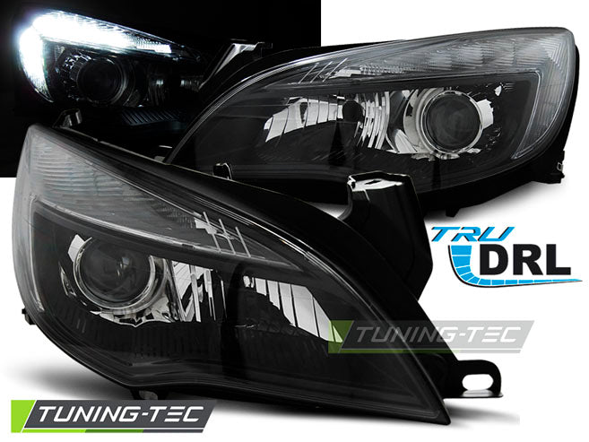 Tuning-Tec LED Tagfahrlicht Scheinwerfer für Opel Astra J 10-12 schwarz