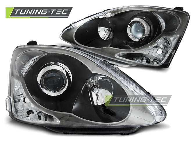 Tuning-Tec Scheinwerfer für Honda Civic 3/5 Türer 01-06 schwarz