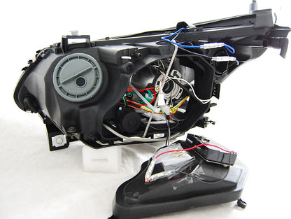 Tuning-Tec Xenon CCFL Angel Eyes Scheinwerfer für BMW 5er E60/E61 03-07 schwarz