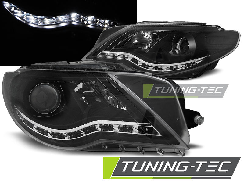 Tuning-Tec LED Tagfahrlicht Scheinwerfer für VW Passat CC 08-12 schwarz