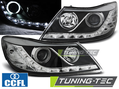 Tuning-Tec LED Tagfahrlicht Scheinwerfer für Skoda Octavia 2 (1Z Facelift) 09-12 schwarz